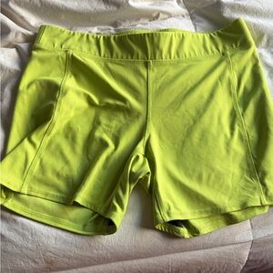 Vibrant Lime Athletic Shorts for Women